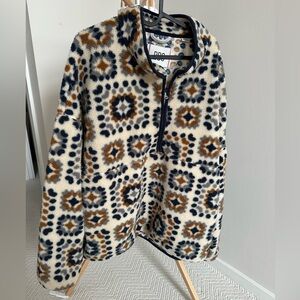 Mens Geometric Pattern Fleece Jacket